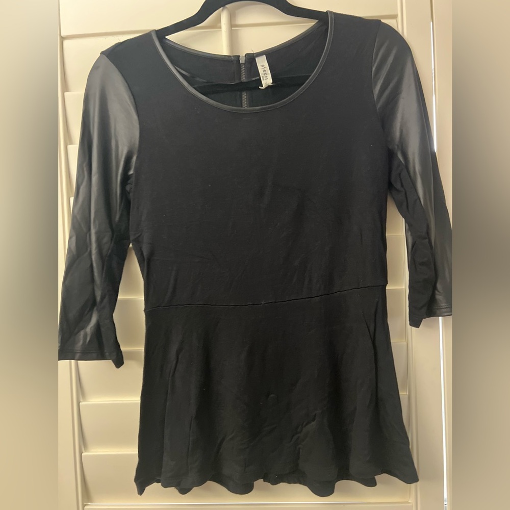 Pieces by Kensie with 3/4 Pleather Sleeves